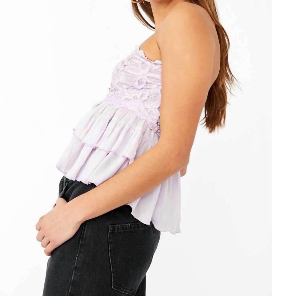 Nwt free people adella corset cami top in lavender fog - Picture 2 of 3